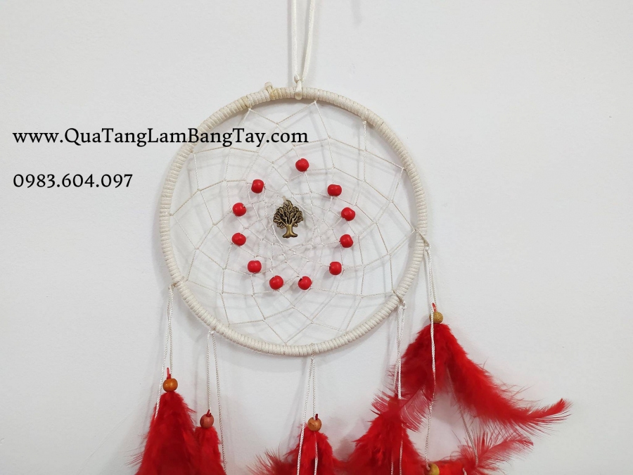 dreamcatcher đẹp trắng đỏ